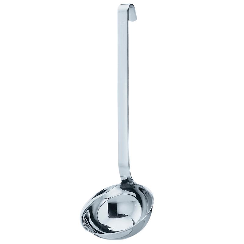 Rosle Stainless Steel Ladle With Hook Handle and Pouring Rim, 3.7-ounce
