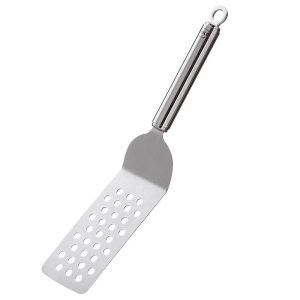 Rosle Stainless Steel Perforated Angled Spatula, 12.6-inch