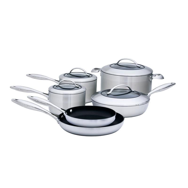 Scanpan CTX 10-Piece Deluxe Cookware Set, Stainless Steel