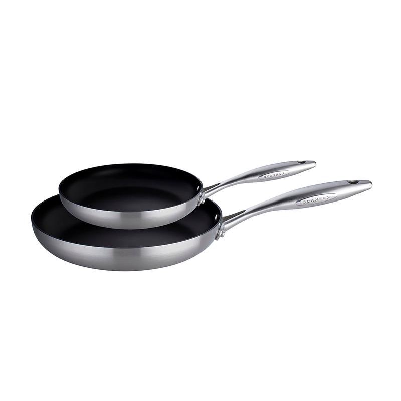 Scanpan CTX 2 Piece Nonstick Fry Pan Set, 8" & 10.25", Stainless