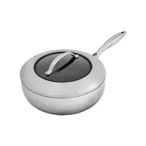 Scanpan CTX 4 Quart Nonstick Deep Saute Pan With Lid, 10.25 Inch, Stainless Steel