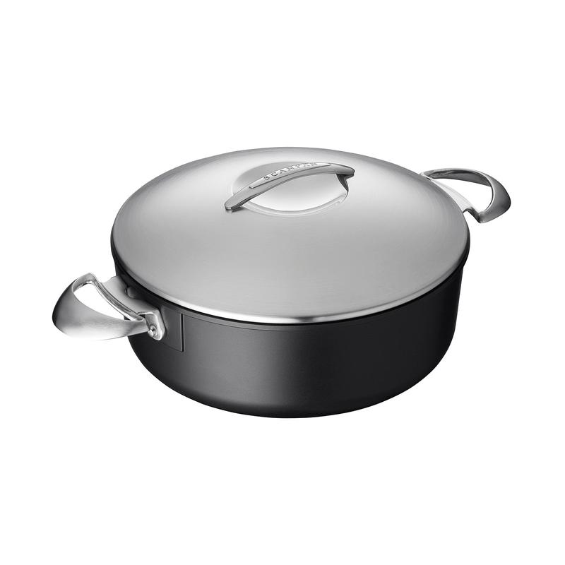 Scanpan Professional 4.5 Quart Low Sauce Pot, 10.25 Inch