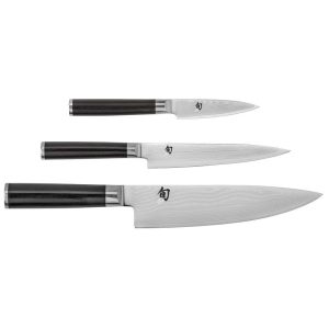 Shun Classic 3 Piece Starter Set, Chef's Knife, Paring Knife, Utility Knife