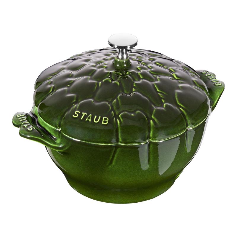 Staub Cast Iron 3-qt Artichoke Cocotte in Basil - Premium French Cookware