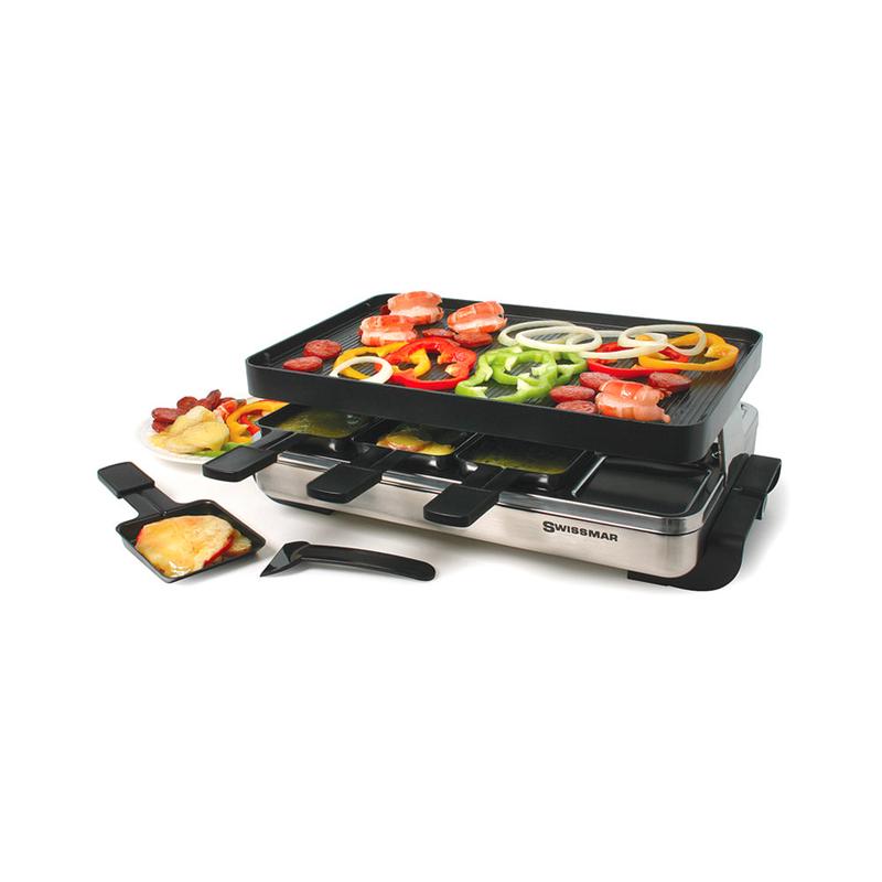 Swissmar Stelvio 8 Person Raclette Grill w/Aluminum Nonstick Grill Plate