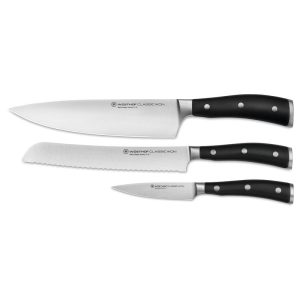 Wusthof Classic Ikon 3 Piece Starter Set W/Bread Knife