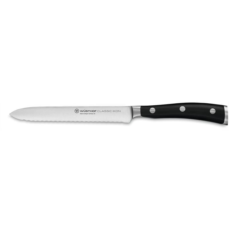 Wusthof Classic Ikon 5 Inch Serrated Utility Knife