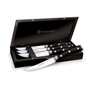 Wusthof Classic Ikon Four Piece Steak Knife Set W/Presentation Box