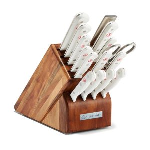 Wusthof Gourmet 16 Piece Block Set, White Handles