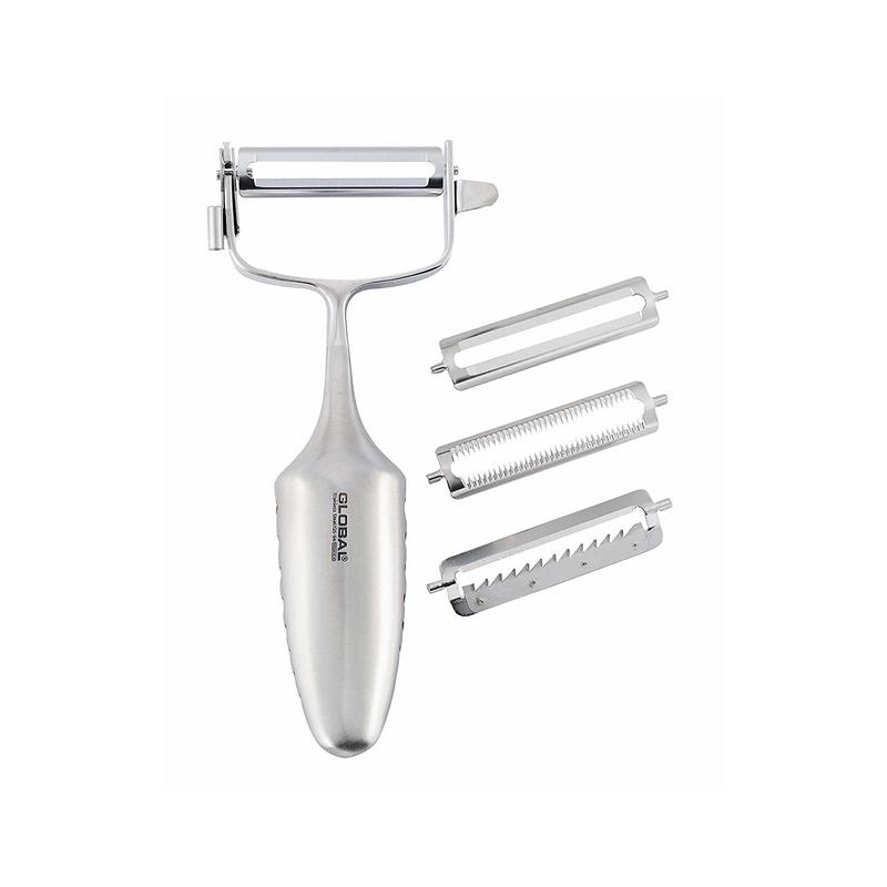 Global 2" 3-Way Peeler with Interchangeable Blades