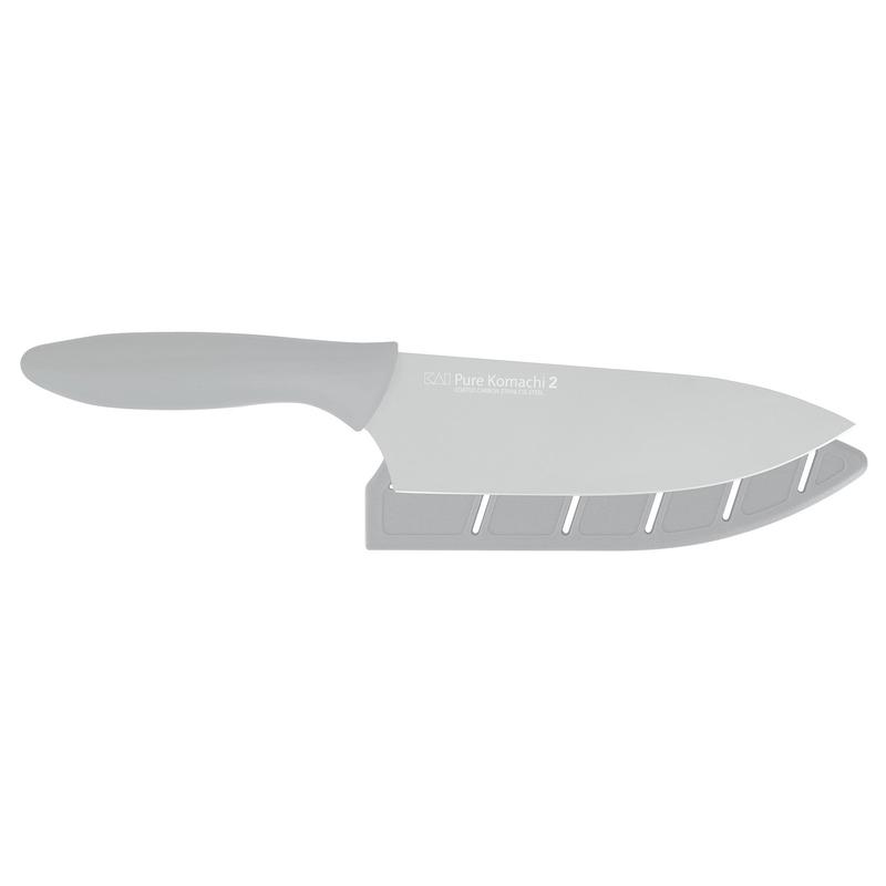 Kai Pure Komachi 2 6-Inch Chef's Knife With Sheath, Light Gray