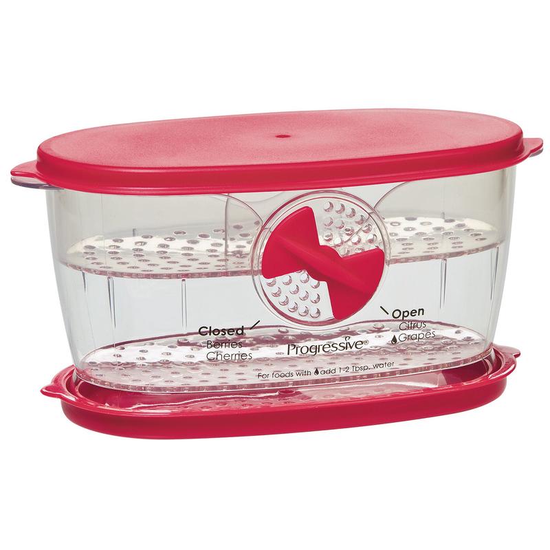 Progressive Berry Keeper  Produce Saver Container with Adjustable Vent, Colander Tray & Lid for Strawberries, Blueberries & More