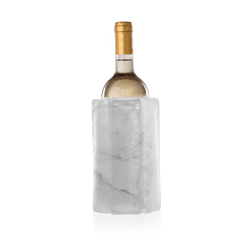 Vacu Vin Rapid Ice Active Cooler Wine Bottle Chilling Sleeve, Marble