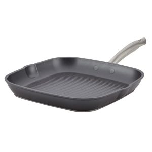 Anolon Accolade Hard Anodized Square Grill Pan, 11-Inch, Gray