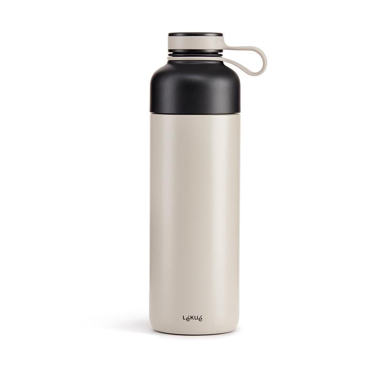 Lekue Insulated Bottle To Go, 16.9-ounce, Gray