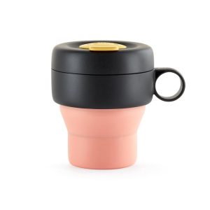 Lekue Mug To Go Reusable Travel Mug, 11.8 Ounce, Coral