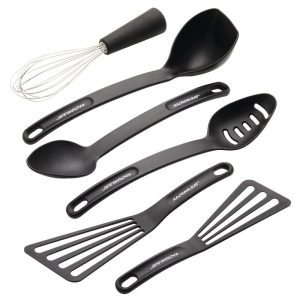 Rachael Ray Tools and Gadgets Kitchen Utensil Set, 6-Piece, Black