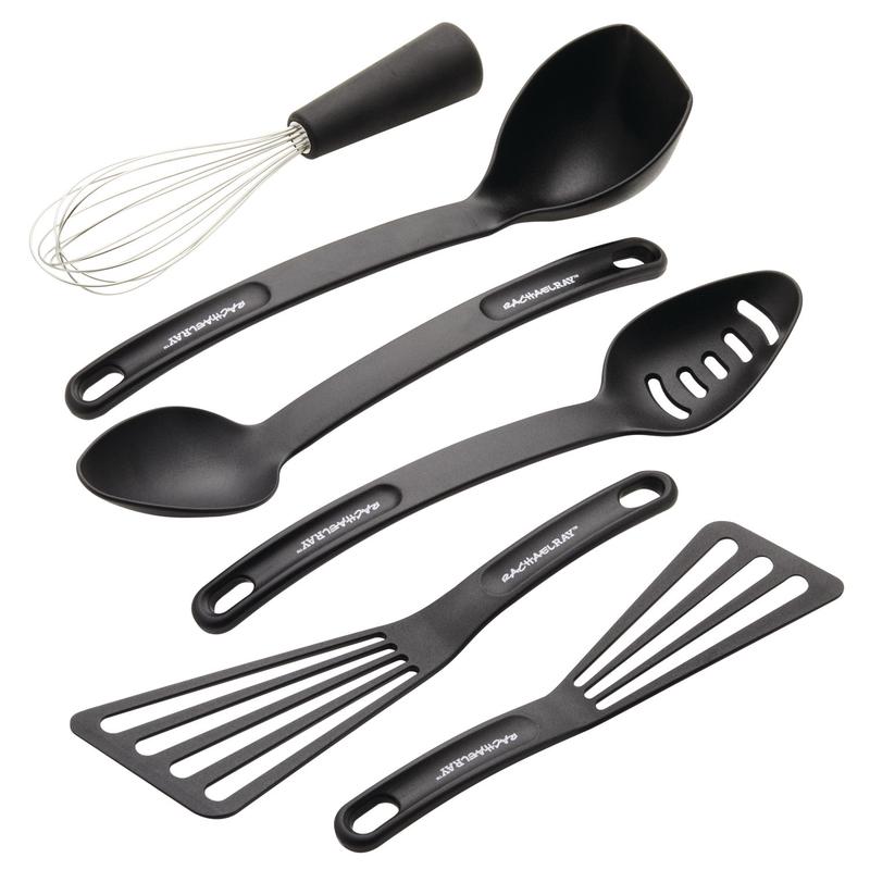 Rachael Ray Tools and Gadgets Kitchen Utensil Set, 6-Piece, Black