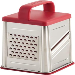 Rachael Ray Tools and Gadgets Stainless Steel Box Grater, Red