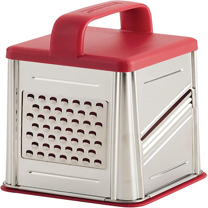 Rachael Ray Tools and Gadgets Stainless Steel Box Grater, Red