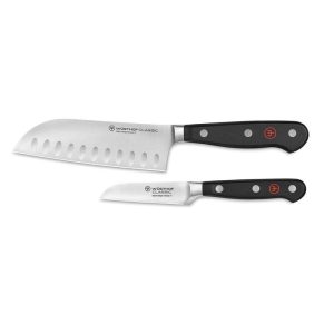 Wusthof Classic 5 Inch Santoku Knife & 3 Inch Straight Paring Knife, 2 pc Set