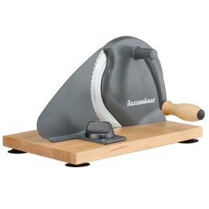 Zassenhaus Manual Bread Slicer, Hand Crank Home Bread Slicer, 11.75" x 8"