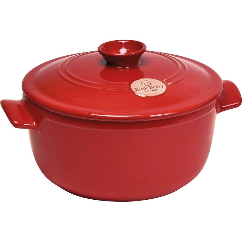 Emile Henry Flame Round Stewpot Dutch Oven, 2.6 Quart