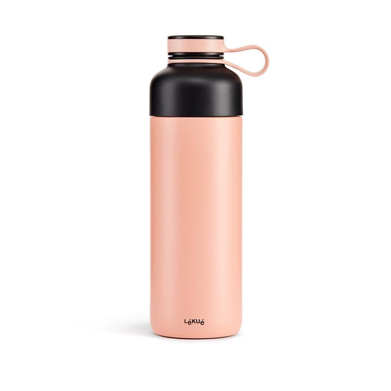 Lekue Insulated Bottle To Go, 16.9-ounce, Coral