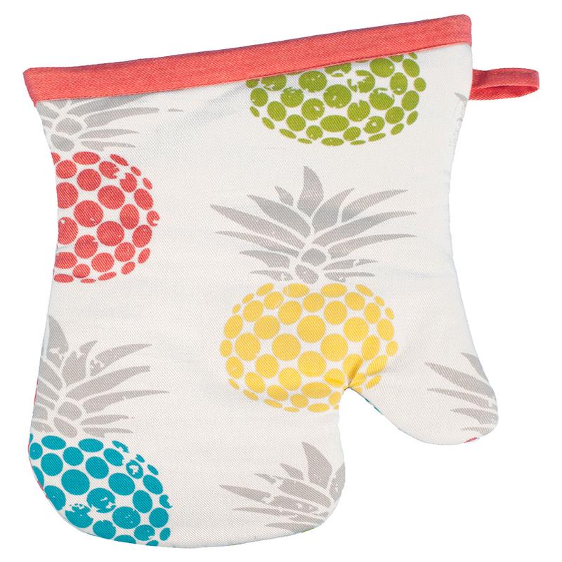 MU Kitchen 100% Cotton Terry-Lined Designer Oven Mitt, 13-Inch