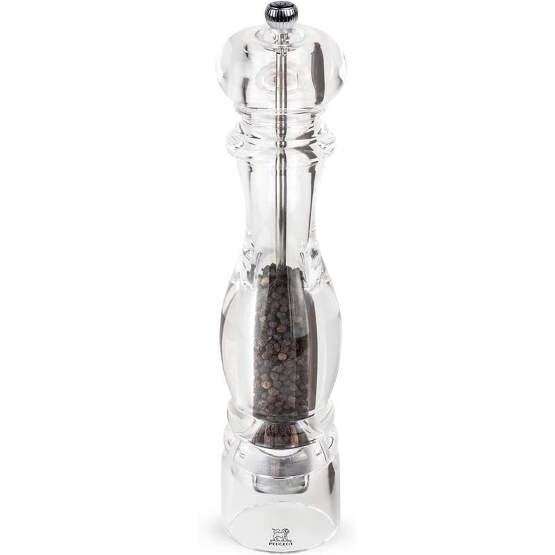 Peugeot Nancy Pepper Mill Acrylic, 12-Inch, Clear