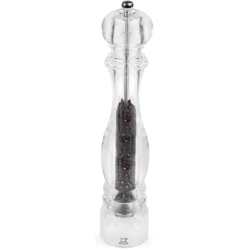 Peugeot Nancy Pepper Mill Acrylic, 15-Inch, Clear