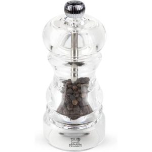 Peugeot Nancy Pepper Mill Acrylic, 5-Inch, Clear