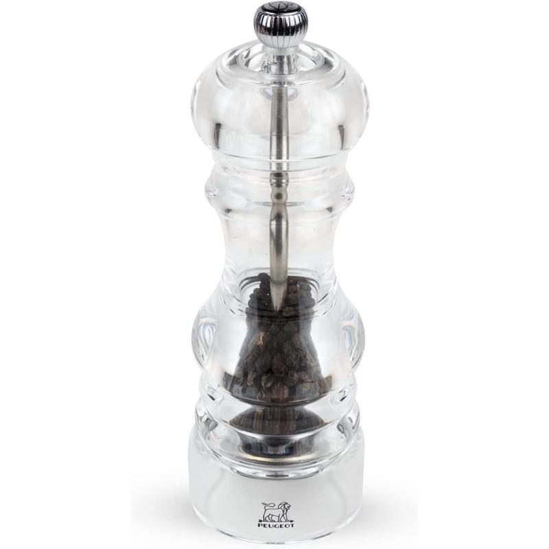 Peugeot Nancy Pepper Mill Acrylic, 7-Inch, Clear