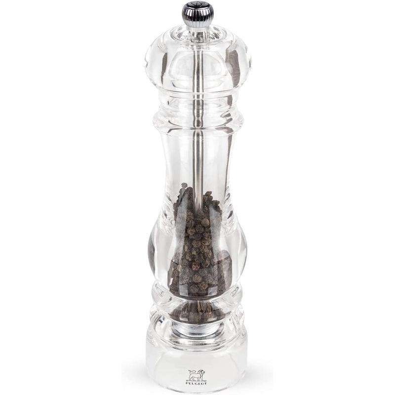 Peugeot Nancy Pepper Mill Acrylic, 9-Inch, Clear
