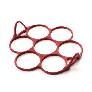 Norpro Silver Dollar Pancake and Egg Ring, Red