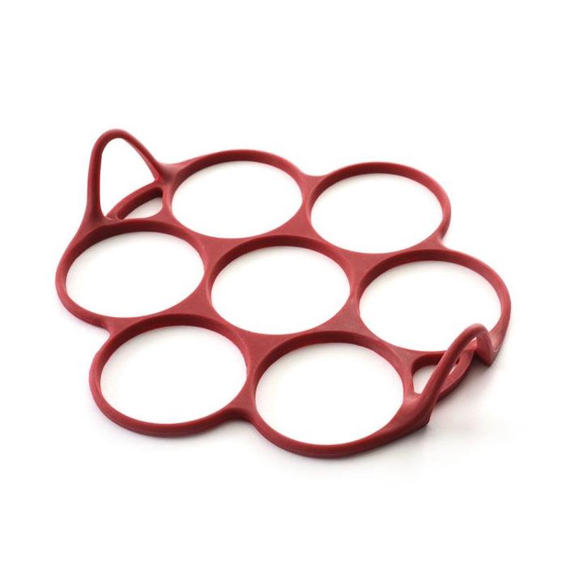 Norpro Silver Dollar Pancake and Egg Ring, Red