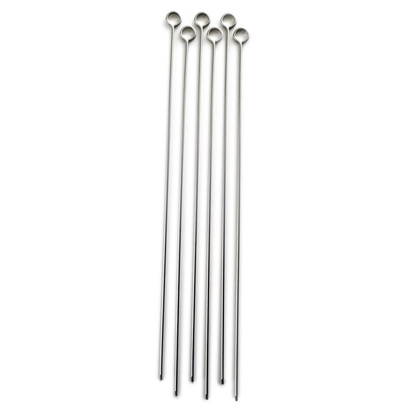 Norpro Stainless Steel 12-Inch Barbeque Skewers, Set of 6