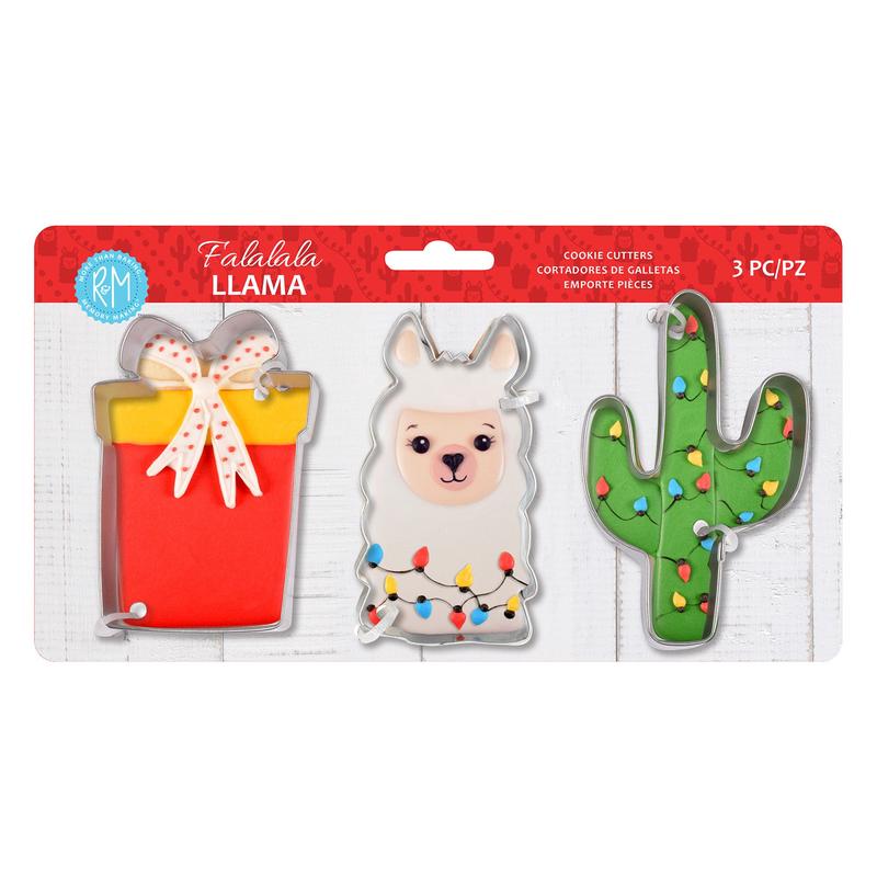R&M International 3 Piece Falalala Llama Cookie Cutter Set