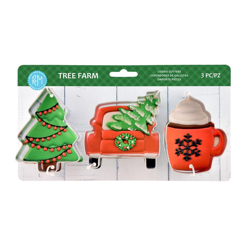 R&M International 3 Piece Tree Farm Cookie Cutter Set