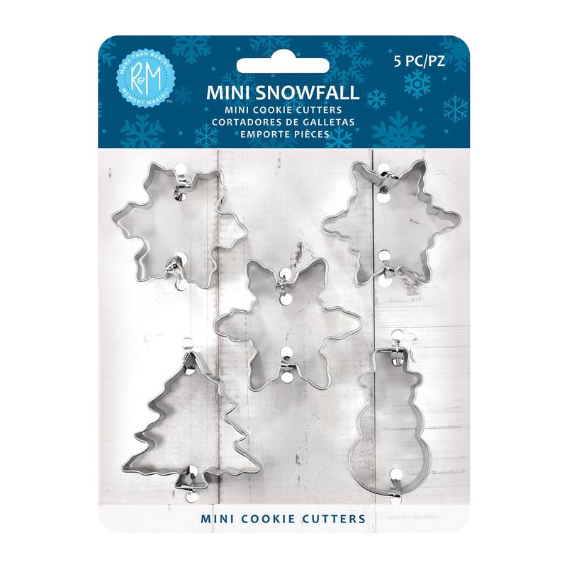 R&M International 5 Piece Mini Snowfall Cookie Cutter Set