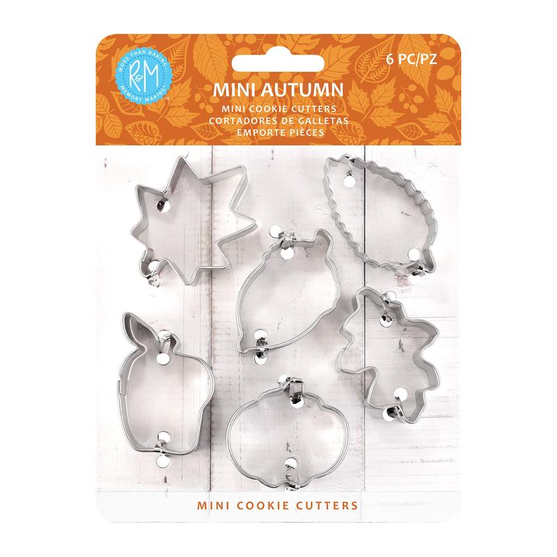 R&M International 6 Piece Mini Leaf Cookie Cutter Set