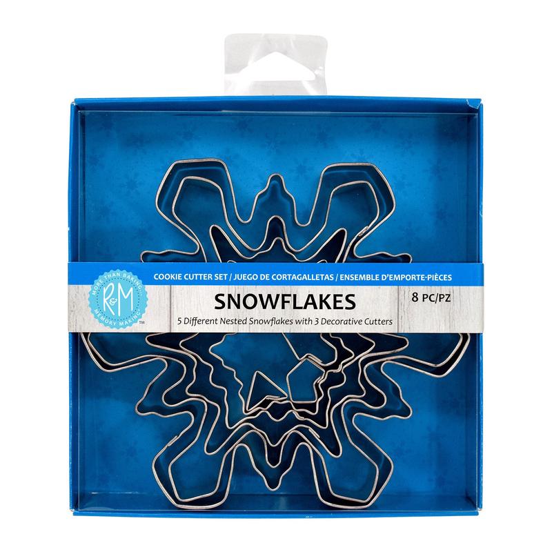 R&M International 8 Piece Snowflake Cookie Cutter Set
