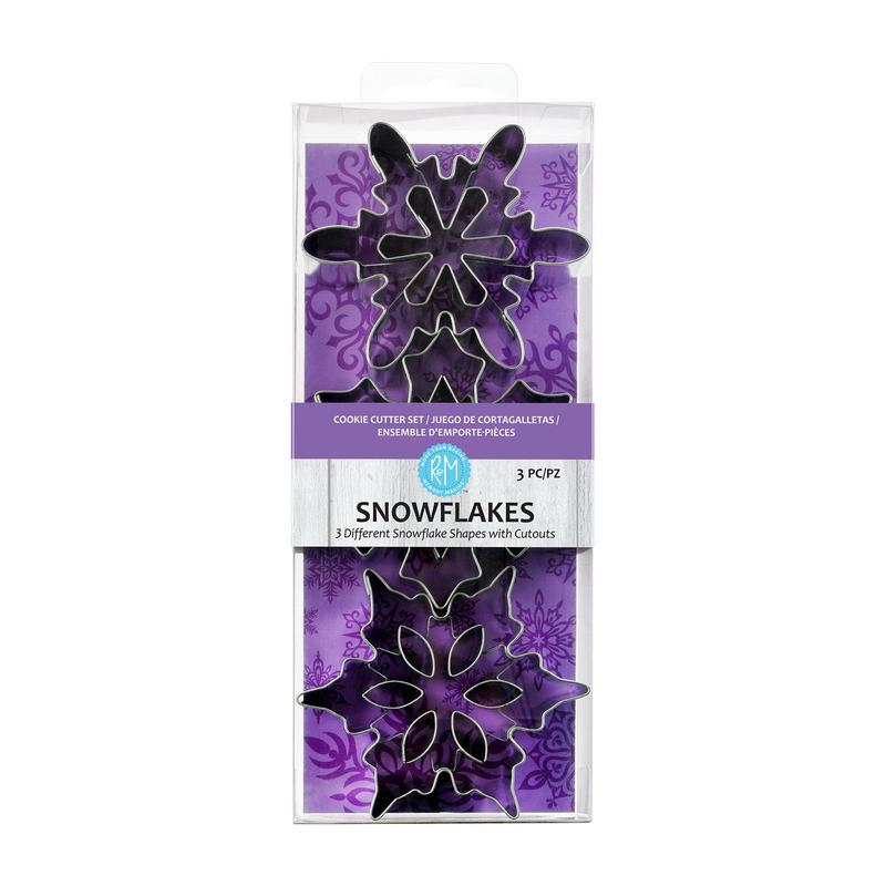 R&M International Snowflake 3 Piece Cookie Cutter Set
