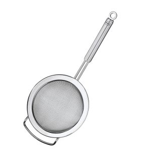 Rosle Stainless Steel Round Handle Coarse Mesh Kitchen Strainer, 7.9-inch