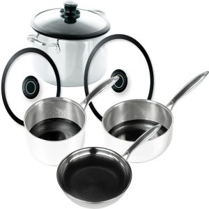 Frieling Black Cube Hybrid Quick Release 7 Piece Cookware Set
