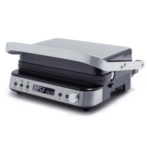 GreenPan Electric Indoor Stainless Steel 6-in-1 Contact Grill and Griddle w/Ceramic Nonstick Plates