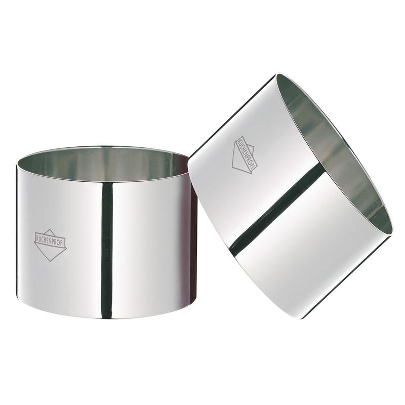 Kuchenprofi Cooking Ring Molds, 4 Piece Set, 3-Inch, Stainless