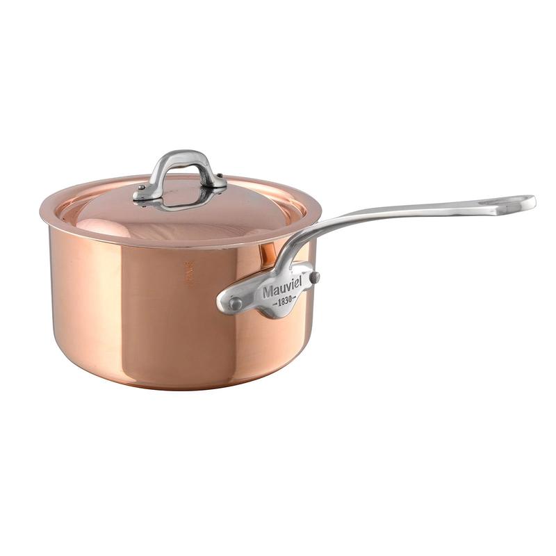 Mauviel M'Heritage M'150s 1.9 qt. Saucepan & Lid Cast Stainless Handle
