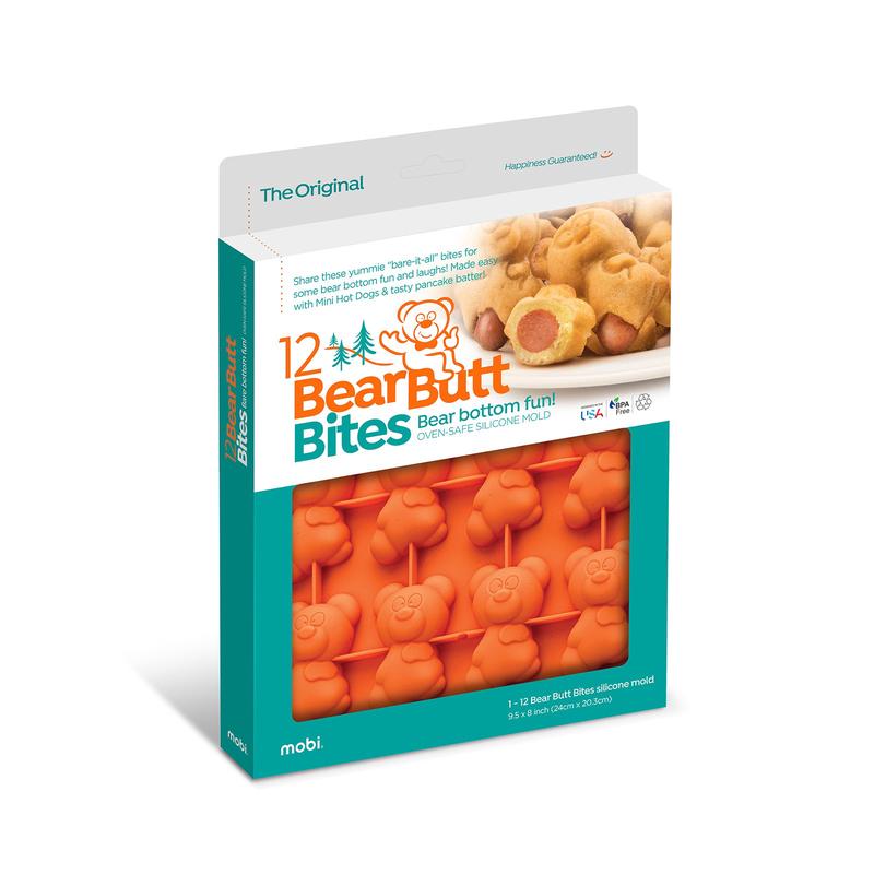 Mobi 12 Pigs in a Blanket Silicone Snack Mold, Bear Butts