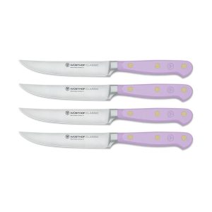 Wusthof Classic 4 Piece Steak Knife Set, Purple Yam